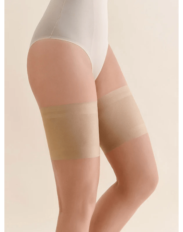 Gabriella šlaunų juostos ,, Satin Thigh Band'' Beige 1