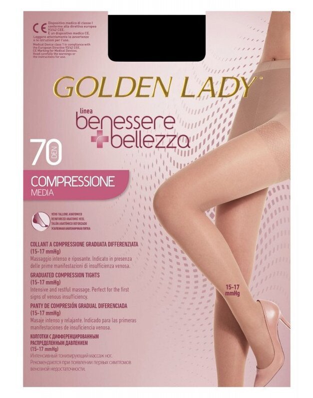 Golden Lady pėdkelnės Benessere Bellezza 70 den